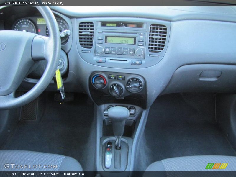 White / Gray 2006 Kia Rio Sedan