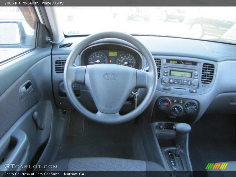 White / Gray 2006 Kia Rio Sedan