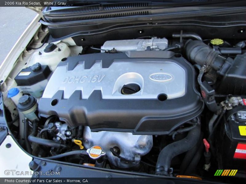 White / Gray 2006 Kia Rio Sedan