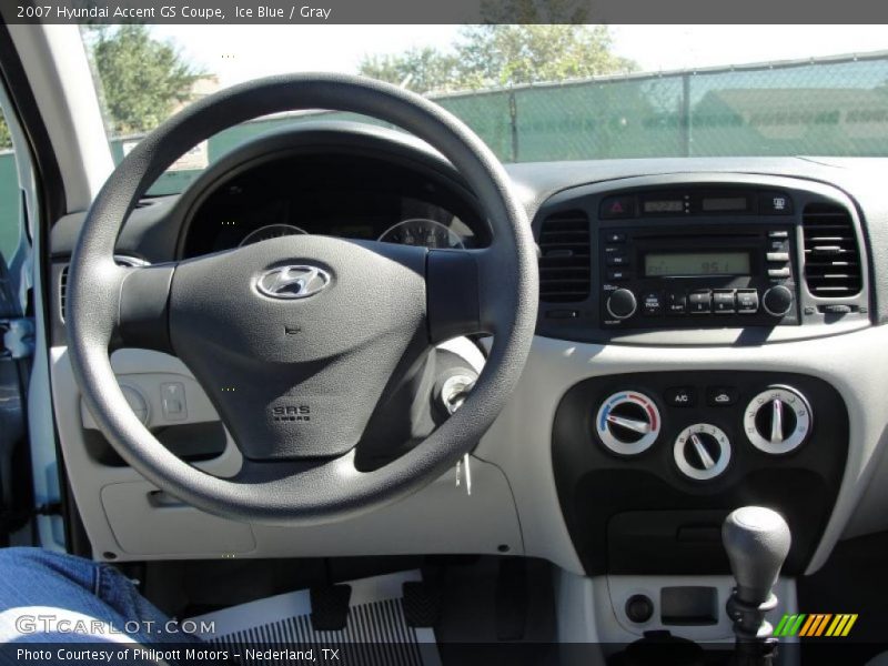 Ice Blue / Gray 2007 Hyundai Accent GS Coupe