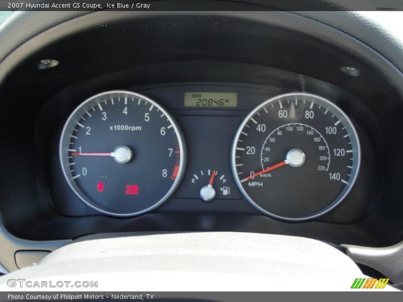 Ice Blue / Gray 2007 Hyundai Accent GS Coupe