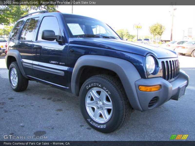 Patriot Blue Pearlcoat / Dark Slate Gray 2002 Jeep Liberty Sport