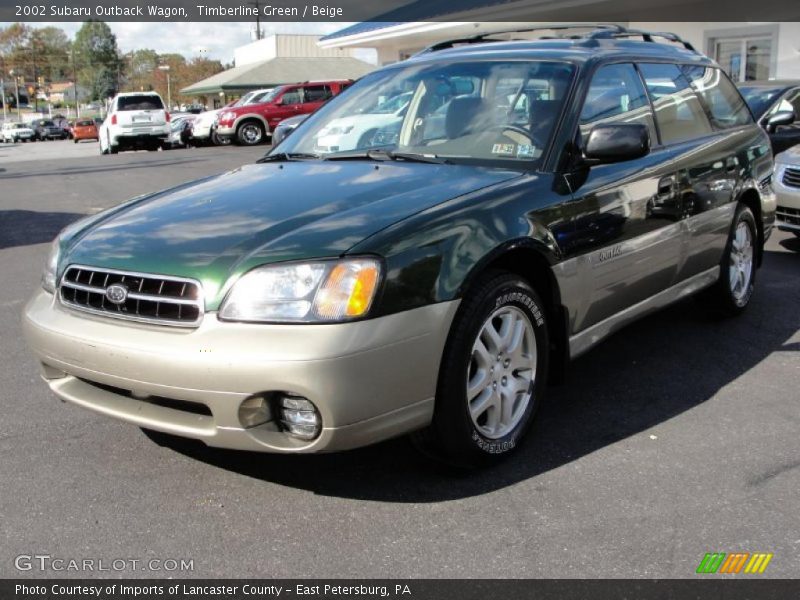 Timberline Green / Beige 2002 Subaru Outback Wagon