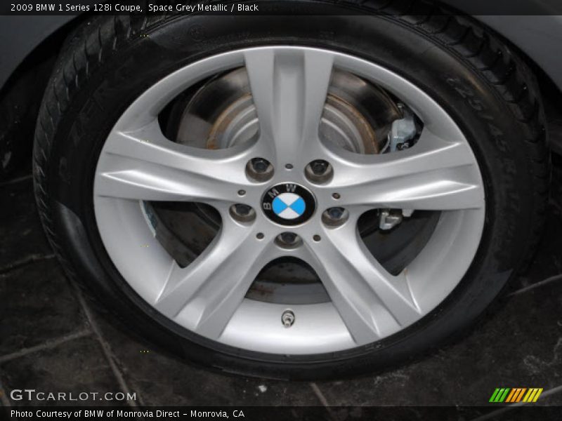 Space Grey Metallic / Black 2009 BMW 1 Series 128i Coupe