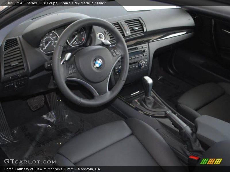 Space Grey Metallic / Black 2009 BMW 1 Series 128i Coupe