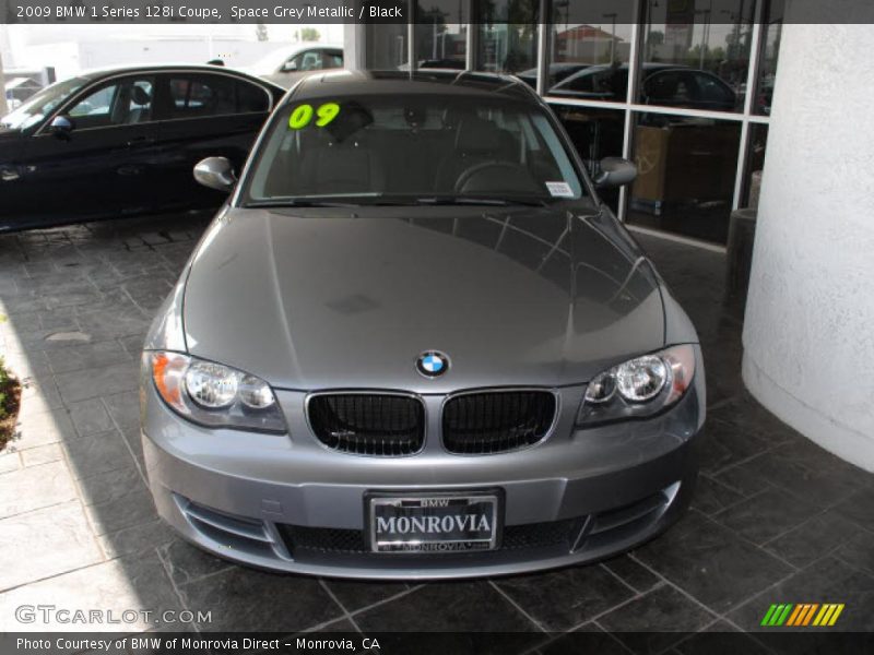 Space Grey Metallic / Black 2009 BMW 1 Series 128i Coupe