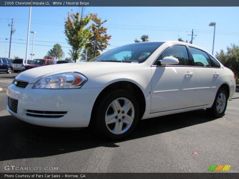 White / Neutral Beige 2006 Chevrolet Impala LS
