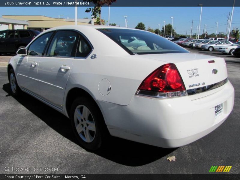 White / Neutral Beige 2006 Chevrolet Impala LS