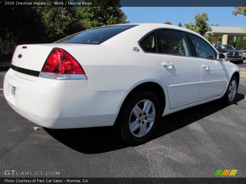 White / Neutral Beige 2006 Chevrolet Impala LS