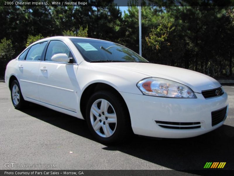 White / Neutral Beige 2006 Chevrolet Impala LS
