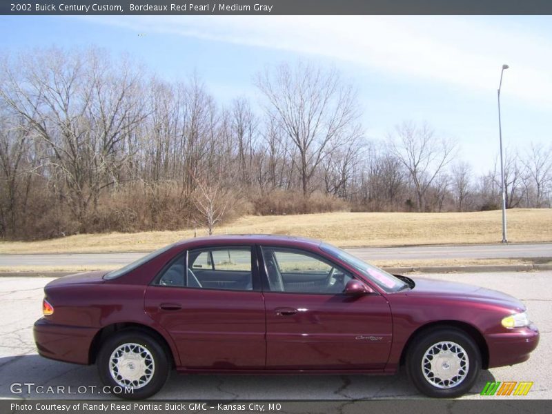 Bordeaux Red Pearl / Medium Gray 2002 Buick Century Custom