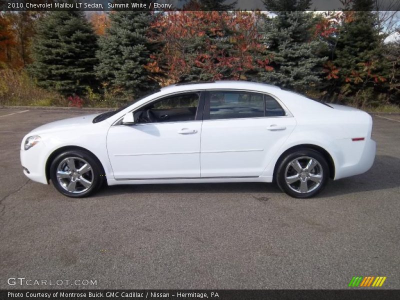 Summit White / Ebony 2010 Chevrolet Malibu LT Sedan