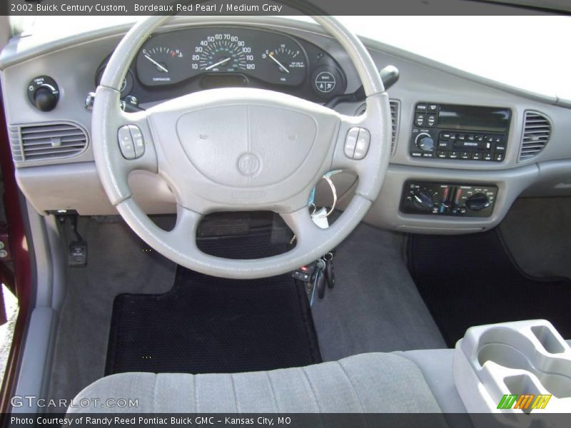 Bordeaux Red Pearl / Medium Gray 2002 Buick Century Custom