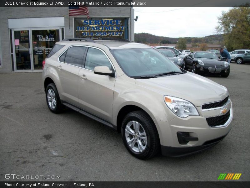 Gold Mist Metallic / Light Titanium/Jet Black 2011 Chevrolet Equinox LT AWD