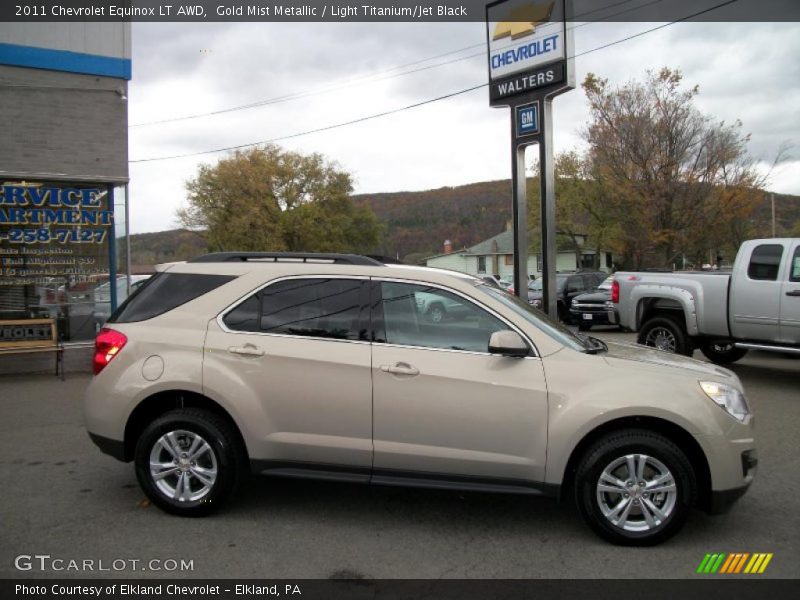 Gold Mist Metallic / Light Titanium/Jet Black 2011 Chevrolet Equinox LT AWD