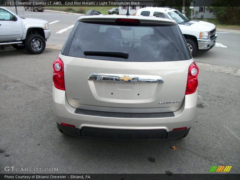 Gold Mist Metallic / Light Titanium/Jet Black 2011 Chevrolet Equinox LT AWD