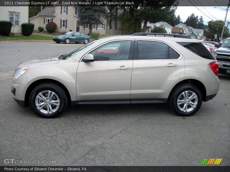 Gold Mist Metallic / Light Titanium/Jet Black 2011 Chevrolet Equinox LT AWD