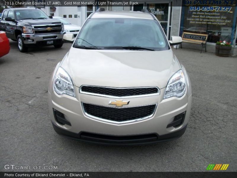Gold Mist Metallic / Light Titanium/Jet Black 2011 Chevrolet Equinox LT AWD