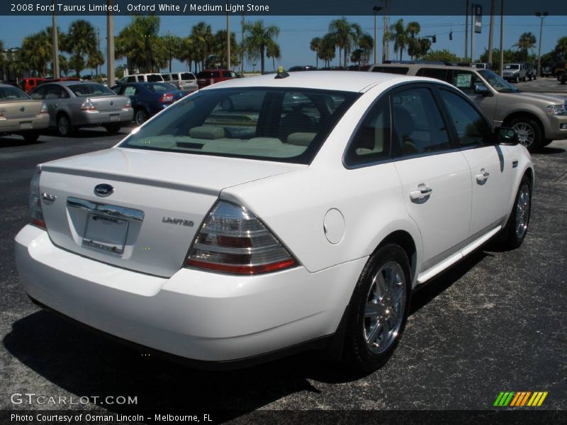 Oxford White / Medium Light Stone 2008 Ford Taurus Limited
