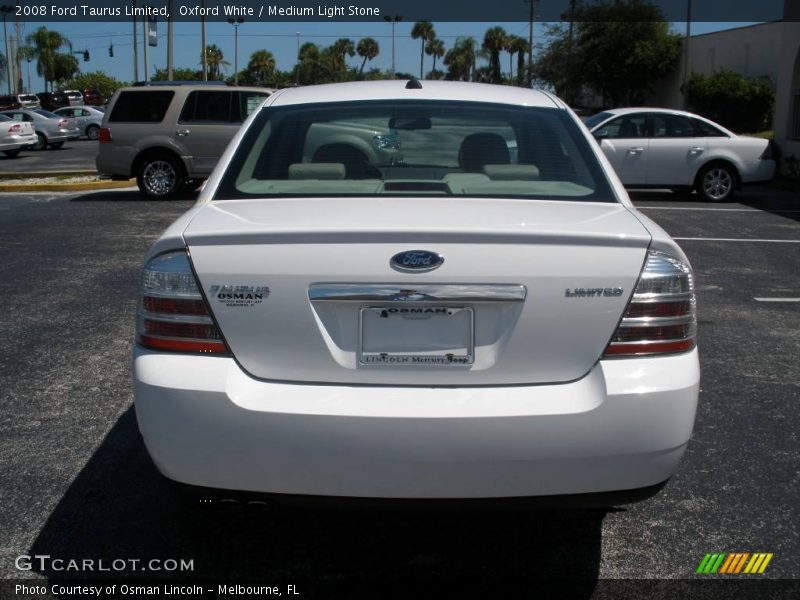 Oxford White / Medium Light Stone 2008 Ford Taurus Limited