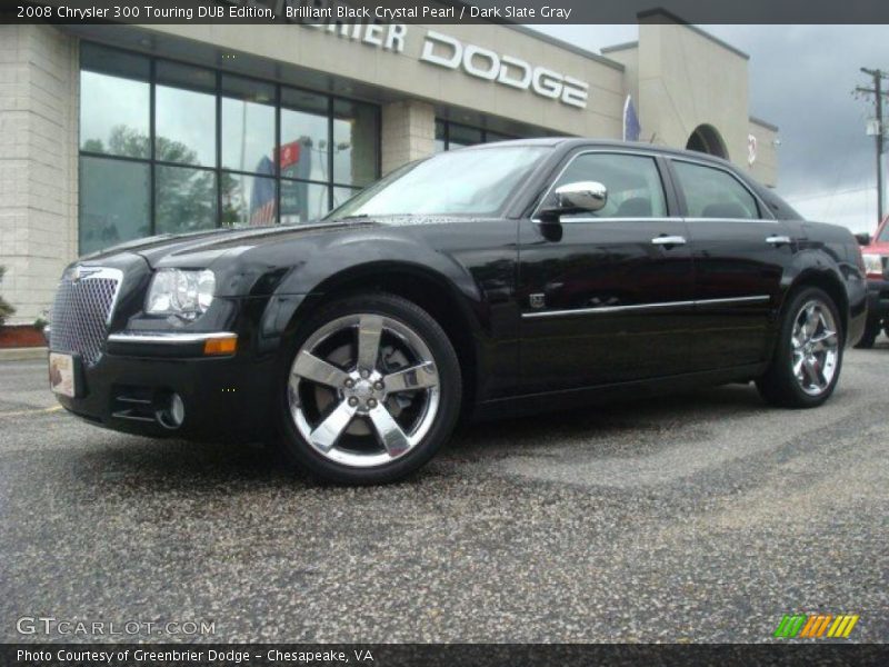 Brilliant Black Crystal Pearl / Dark Slate Gray 2008 Chrysler 300 Touring DUB Edition