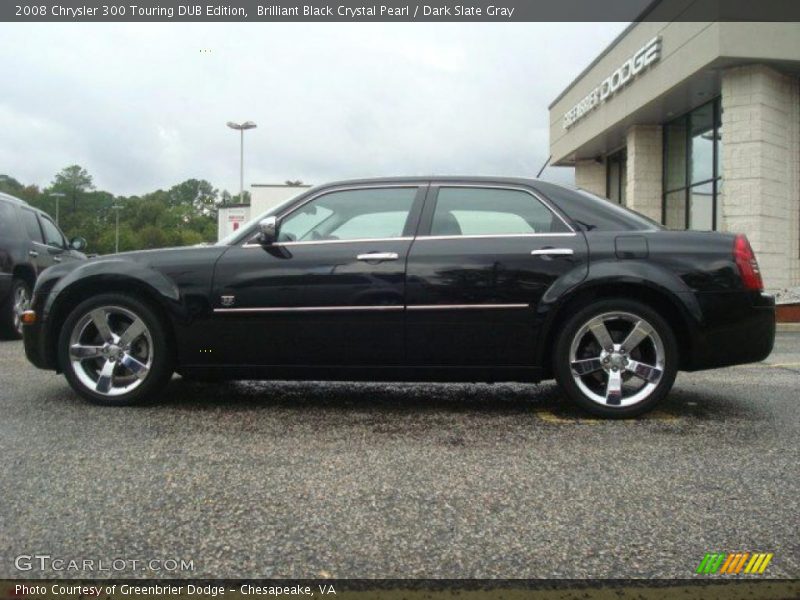 Brilliant Black Crystal Pearl / Dark Slate Gray 2008 Chrysler 300 Touring DUB Edition