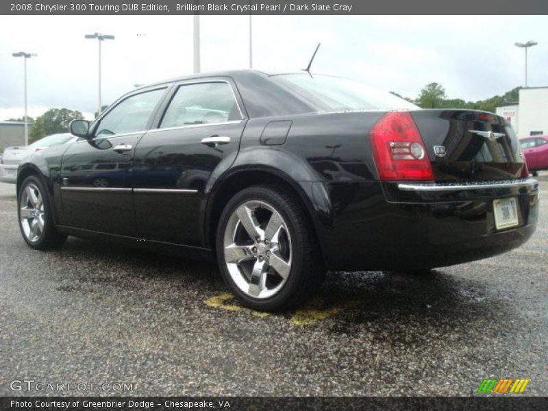 Brilliant Black Crystal Pearl / Dark Slate Gray 2008 Chrysler 300 Touring DUB Edition