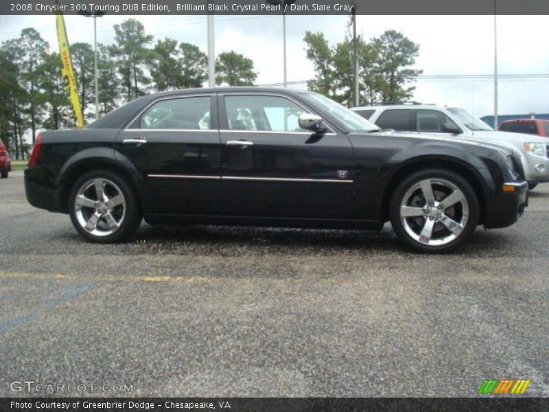 Brilliant Black Crystal Pearl / Dark Slate Gray 2008 Chrysler 300 Touring DUB Edition