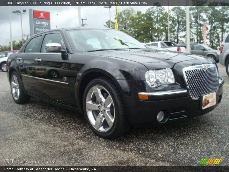 Brilliant Black Crystal Pearl / Dark Slate Gray 2008 Chrysler 300 Touring DUB Edition