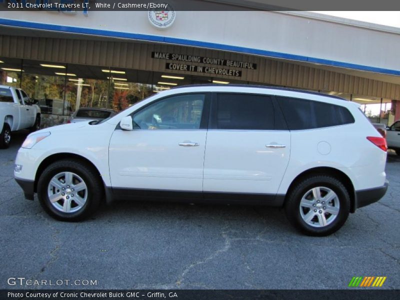 White / Cashmere/Ebony 2011 Chevrolet Traverse LT