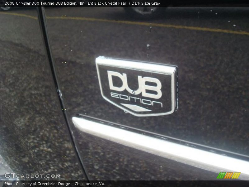 Brilliant Black Crystal Pearl / Dark Slate Gray 2008 Chrysler 300 Touring DUB Edition