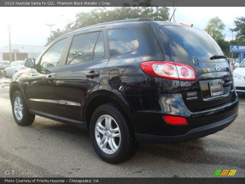 Phantom Black Metallic / Gray 2010 Hyundai Santa Fe GLS