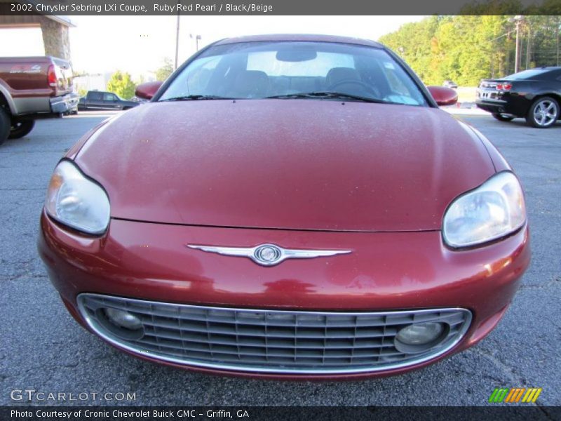 Ruby Red Pearl / Black/Beige 2002 Chrysler Sebring LXi Coupe