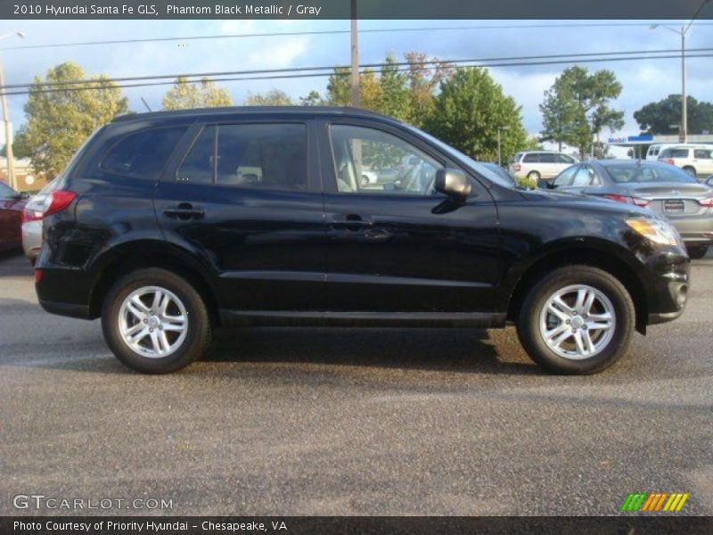 Phantom Black Metallic / Gray 2010 Hyundai Santa Fe GLS
