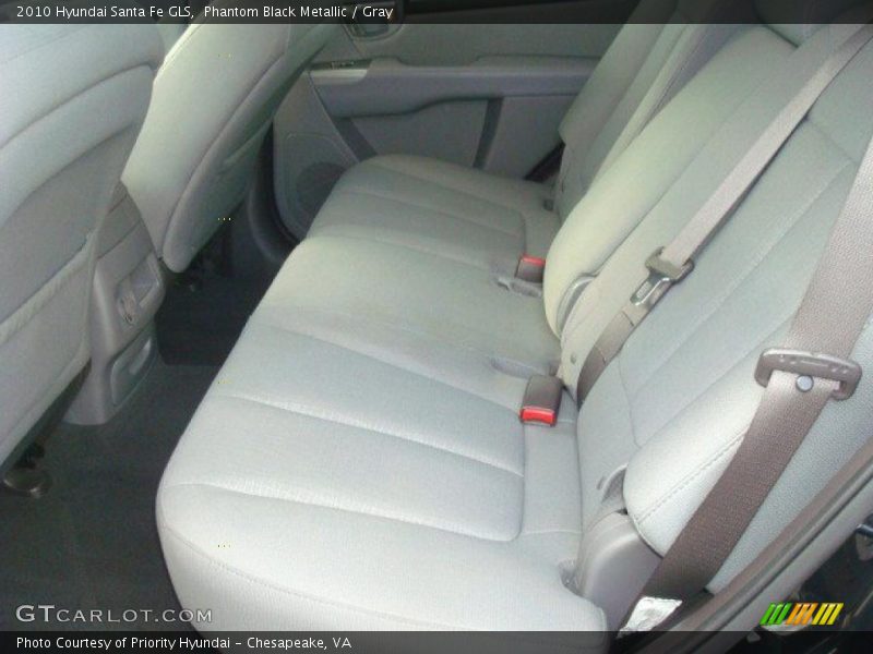 Phantom Black Metallic / Gray 2010 Hyundai Santa Fe GLS