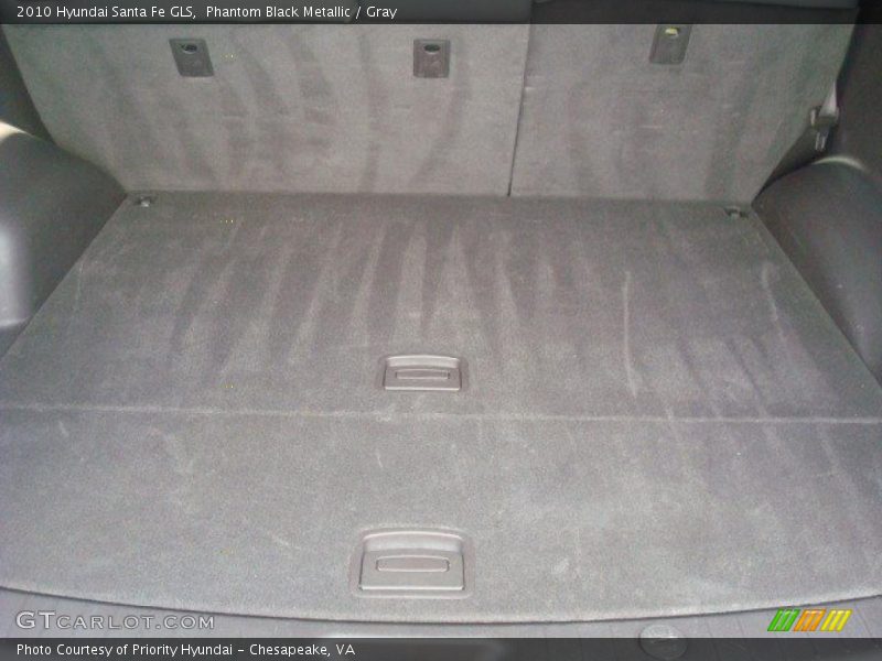 Phantom Black Metallic / Gray 2010 Hyundai Santa Fe GLS