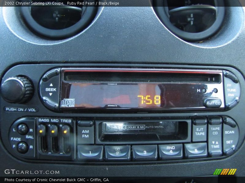 Controls of 2002 Sebring LXi Coupe