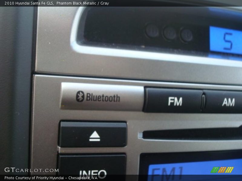 Phantom Black Metallic / Gray 2010 Hyundai Santa Fe GLS