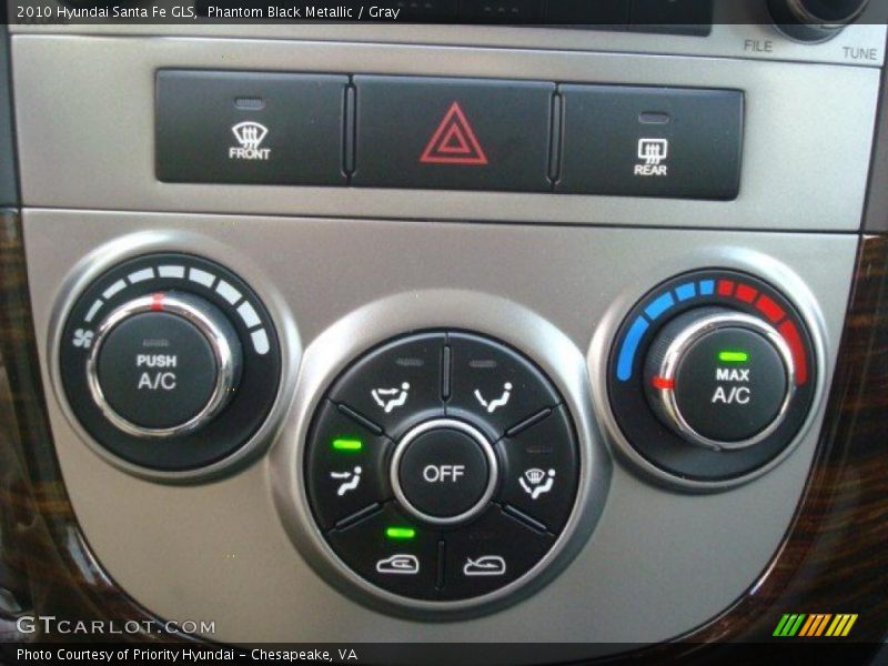 Phantom Black Metallic / Gray 2010 Hyundai Santa Fe GLS