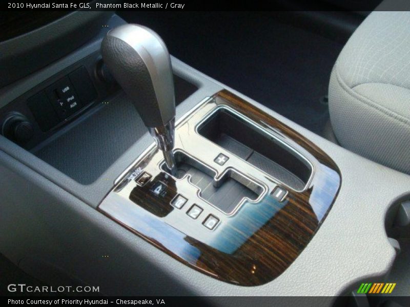 Phantom Black Metallic / Gray 2010 Hyundai Santa Fe GLS