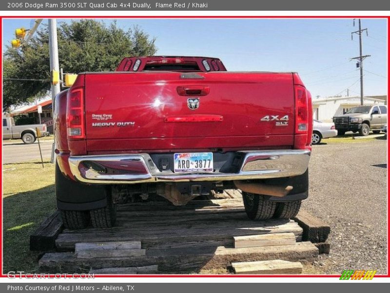 Flame Red / Khaki 2006 Dodge Ram 3500 SLT Quad Cab 4x4 Dually