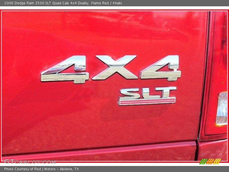 Flame Red / Khaki 2006 Dodge Ram 3500 SLT Quad Cab 4x4 Dually