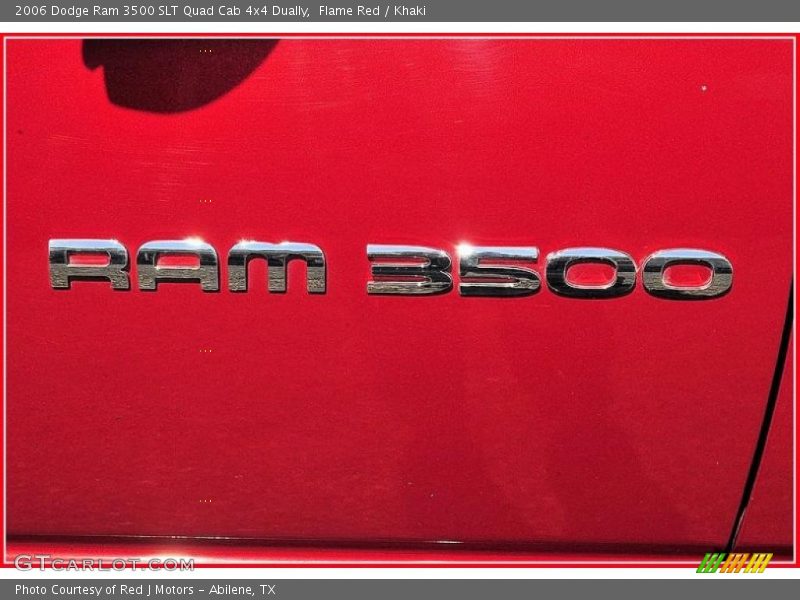 Flame Red / Khaki 2006 Dodge Ram 3500 SLT Quad Cab 4x4 Dually