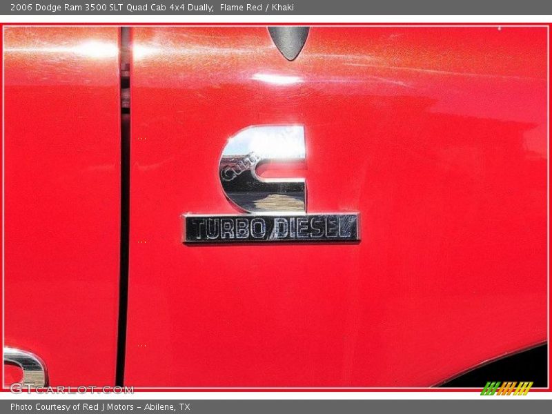 Flame Red / Khaki 2006 Dodge Ram 3500 SLT Quad Cab 4x4 Dually