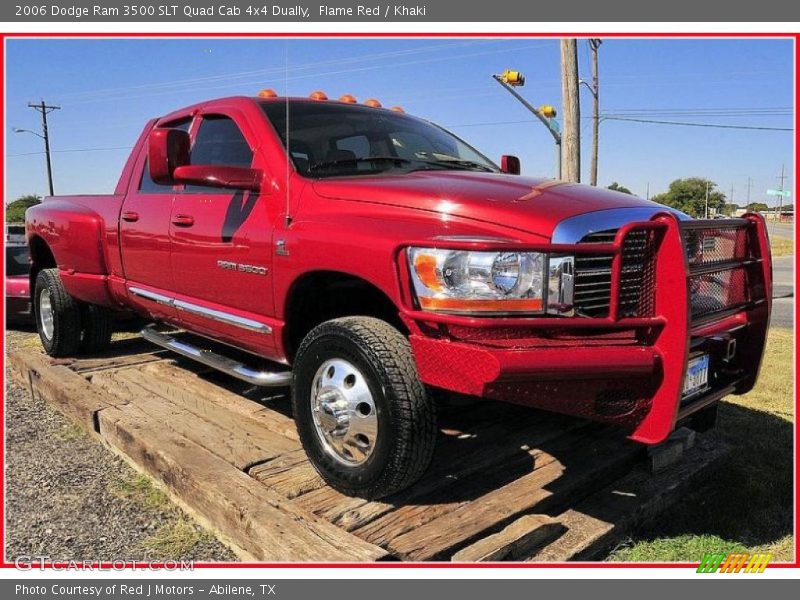 Flame Red / Khaki 2006 Dodge Ram 3500 SLT Quad Cab 4x4 Dually