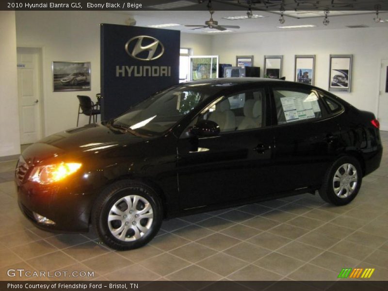 Ebony Black / Beige 2010 Hyundai Elantra GLS