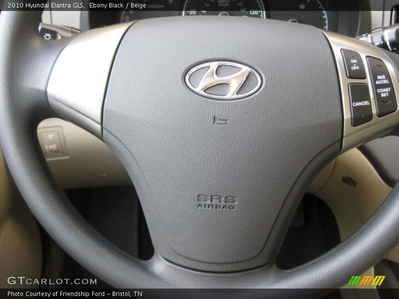 Ebony Black / Beige 2010 Hyundai Elantra GLS