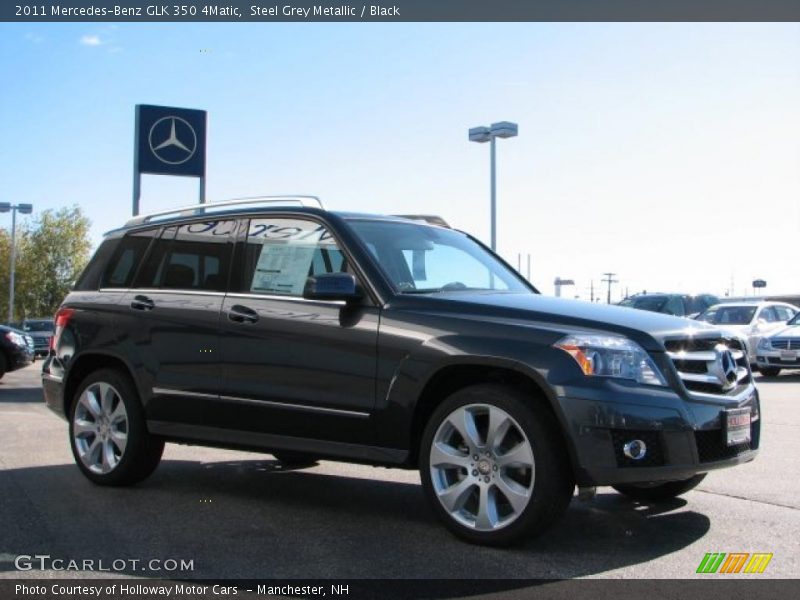 Steel Grey Metallic / Black 2011 Mercedes-Benz GLK 350 4Matic