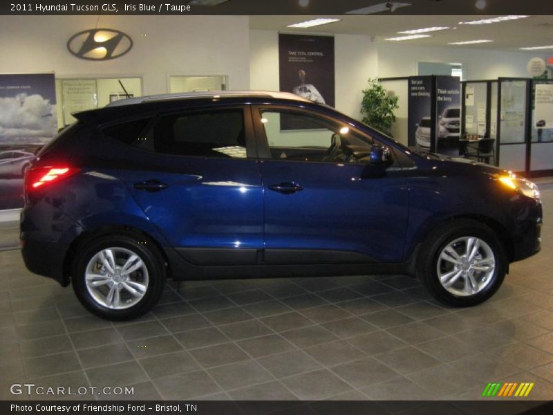 Iris Blue / Taupe 2011 Hyundai Tucson GLS