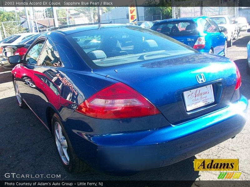 Sapphire Blue Pearl / Black 2003 Honda Accord EX Coupe